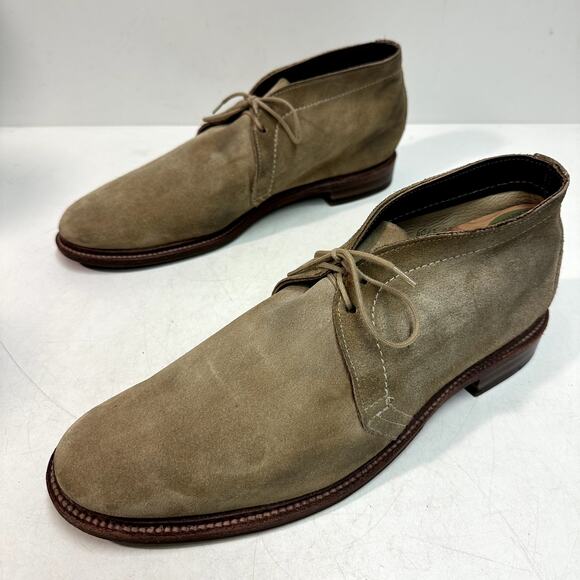 EXCELLENT Alden Restoration 1494 Unlined Chukka Boot (Tan Suede) Made in USA 13 - Picture 5 of 11